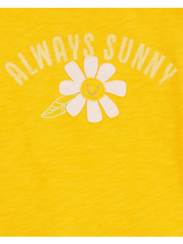 חולצת טי פרח צהובה