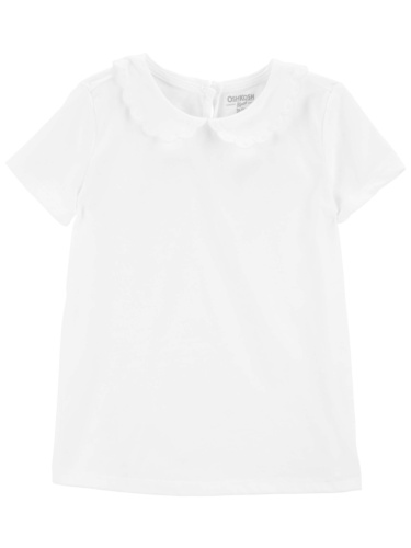 חולצת טי לבנה צאוורון עגול