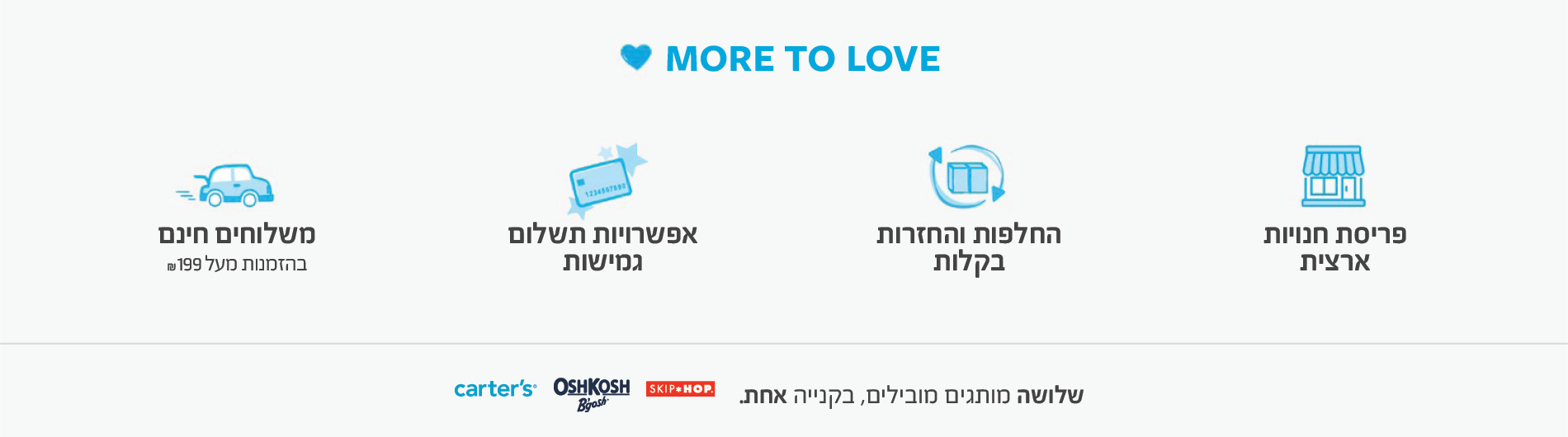 גיפט קארד כרטיס מתנה קרטר'ס